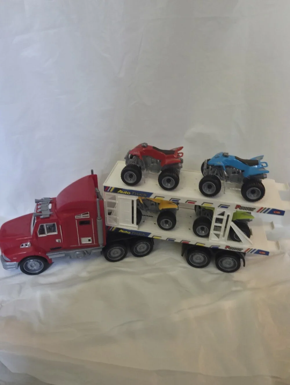 Multi-Car Transport Truck with 4 Atvs And Trailer